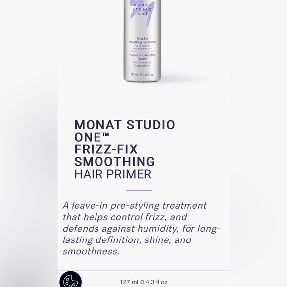 NWT Monat Frizz-fix Smoothing Hair Primer - Picture 3 of 3